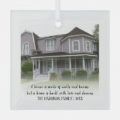 Neue Zuhause | Weihnachtsbaum des Fotos Ornament Aus Glas (Vorderseite)