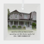 Neue Zuhause | Weihnachtsbaum des Fotos Ornament Aus Glas (Rückseite)