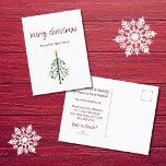 Neue Zuhause Weihnachtsbaum feierliche Bewegung Ankündigungspostkarte<br><div class="desc">Festliche Weihnachtsankündigung Postkarte,  mit einem Kiefernbaum und Ornamenten-Design und rot anpassbaren Buchstaben. Eine einfache Möglichkeit,  Urlaubswünsche von Ihrer neuen Zuhause zu senden.</div>