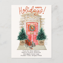 Neue Zuhause - Weihnachtsfeiertage - Umzug A Ankündigungspostkarte