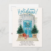 Neue Zuhause - Weihnachtsfeiertage - Umzug A Ankündigungspostkarte (Vorne/Hinten)