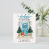 Neue Zuhause - Weihnachtsfeiertage - Umzug A Ankündigungspostkarte (Stehend Vorderseite)