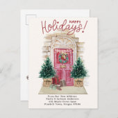 Neue Zuhause - Weihnachtsfeiertage - Umzug A Ankündigungspostkarte (Vorne/Hinten)