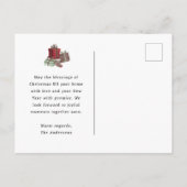 Neue Zuhause - Weihnachtsfeiertage - Umzug A Ankündigungspostkarte (Rückseite)