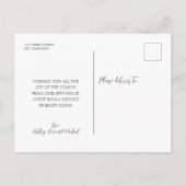 Neue Zuhause Wir bewegten Weihnachtsfeiertagen Ankündigungspostkarte (Rückseite)