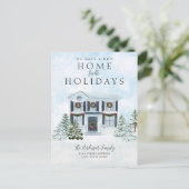 Neue Zuhause Wir bewegten Weihnachtsfeiertagen Ankündigungspostkarte (Stehend Vorderseite)