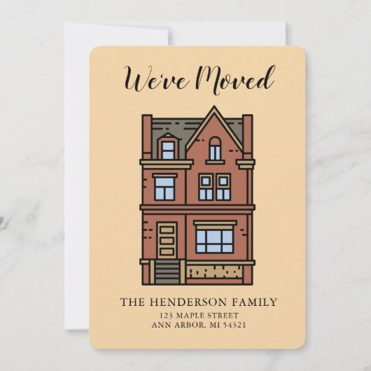 Neue Zuhause Wir haben die Ankündigung über den Um (Vorderseite)