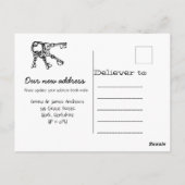 Neue Zuhause Wir haben die Ankündigung verschoben Postkarte (Rückseite)