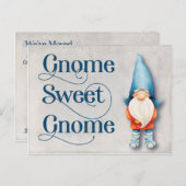 Neue Zuhause Wir haben neue Adresse Hygge Gnome Sw Ankündigungspostkarte (Vorne/Hinten)