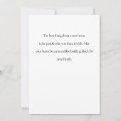 Neue Zuhause wünscht Grußkarte Karte (Rückseite)