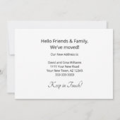 Neue Zuhause Wüstenaktuskaktus: Adressenänderung Ankündigung (Rückseite)