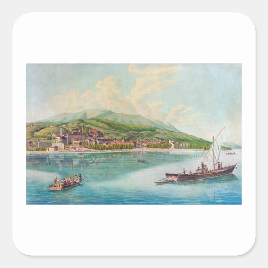 Neuenburg, Schweiz Quadratischer Aufkleber (Vorderseite)