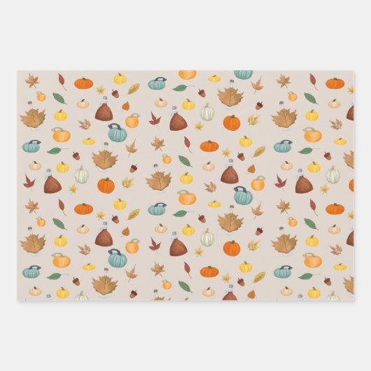 Neuengland Erntedank Nordost Herbstkapelle Geschenkpapier Set (Vorderseite 2)