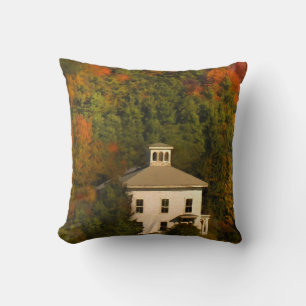 Neuengland Herbst House and Cupola Throw Pillow Kissen