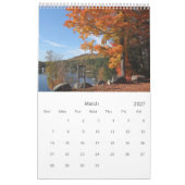 Neuengland Herbst Kalender (Mär 2027)