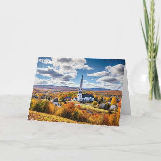 Neuengland Herbstlandschaft Karte (Vorderseite)
