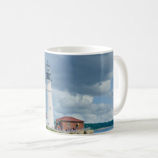 Neuengland Leuchtturm Küstenlandschaft Kaffeetasse (VorderseiteRechts)