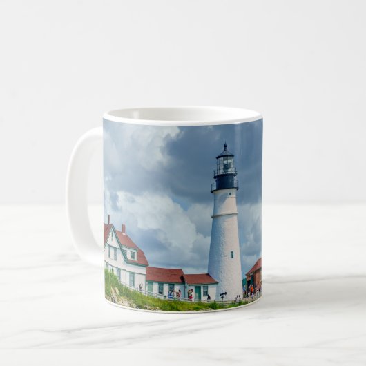 Neuengland Leuchtturm Küstenlandschaft Kaffeetasse (Vorderseite Links)