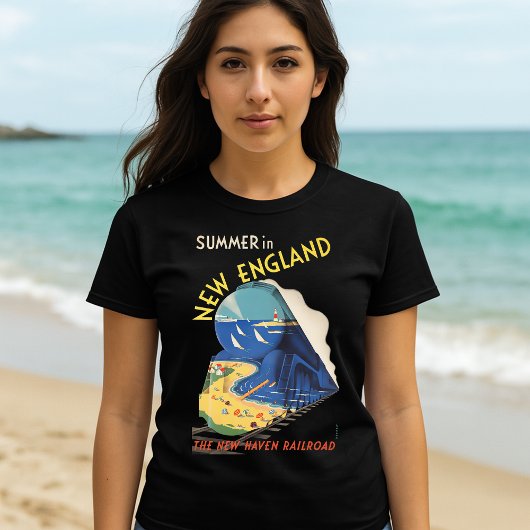 Neuengland Vintag Art-Deco T-Shirt