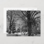 Neuenglands Winter Postkarte (Vorne/Hinten)