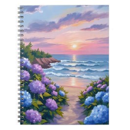 Neuengler Sommer | Hydrangea Beach Malerei Notizblock