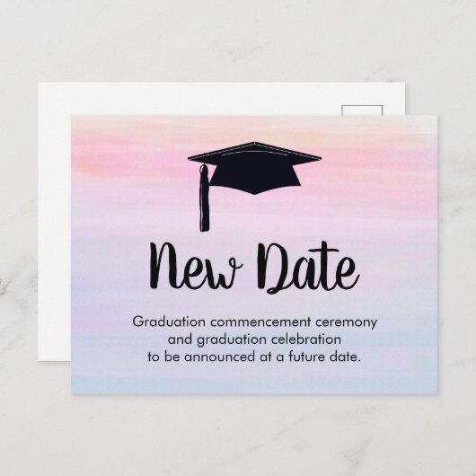 Neuer Abschluss Aufschub Postkarte (Vorne/Hinten)