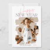 Neuer abstrakter Pinselstrich Feiertagskarte (Vorderseite)