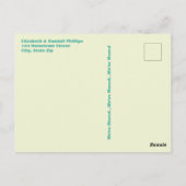 Neuer Adressankündigung Vintager Camping-Trailer Postkarte (Rückseite)