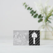 NEUER ADRESSE annoucement Zuhauseschlüssel Visitenkarte (Stehend Vorderseite)