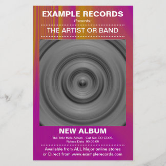 Neuer Album-Launch - Farbe texturiert Flyer