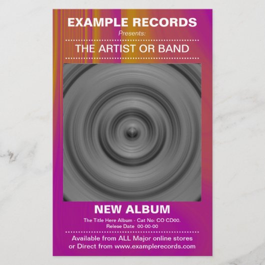 Neuer Album-Launch - Farbe texturiert Flyer (Vorne)