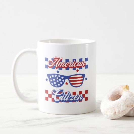 Neuer amerikanischer Bürger Naturalisierung Einwan Kaffeetasse (Mit Donut)