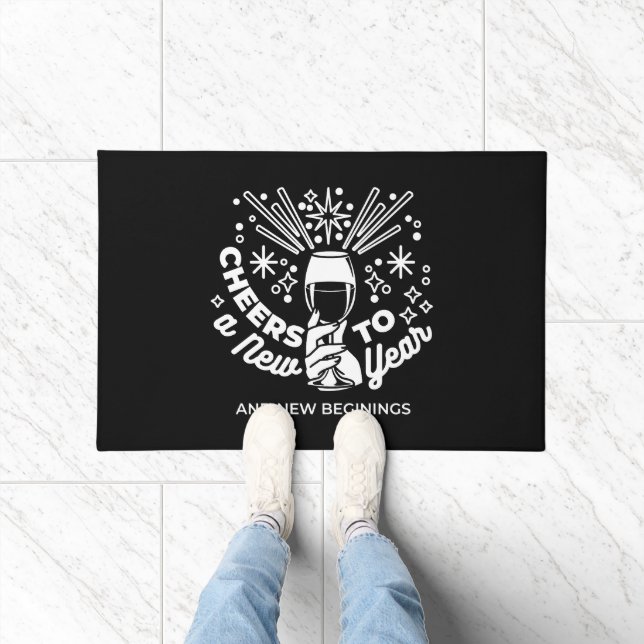 Neuer Anfang Weingläser - Illustration 2 Fußmatte (Indoor)