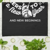 Neuer Anfang Weingläser - Illustration 2 Geschirrtuch (Gefaltet)