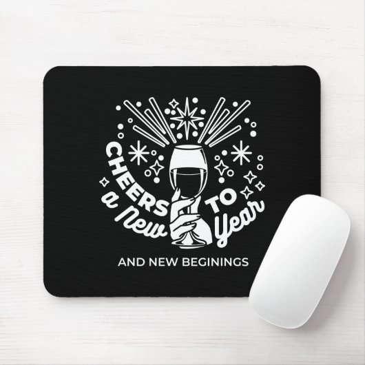 Neuer Anfang Weingläser - Illustration 2 Mousepad (Mit Mouse)