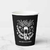 Neuer Anfang Weingläser - Illustration 2 Pappbecher (Rückseite)