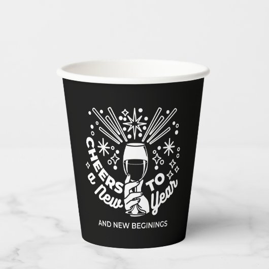 Neuer Anfang Weingläser - Illustration 2 Pappbecher (Vorderseite)