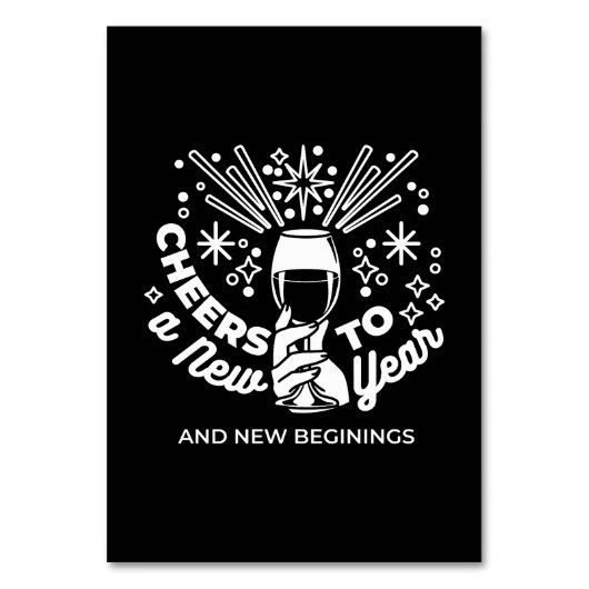 Neuer Anfang Weingläser - Illustration 2 Tischnummer (Vorderseite)