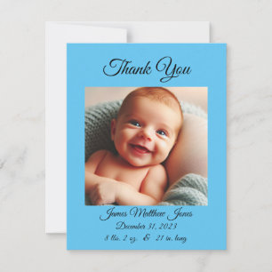 Neuer Baby Boy Danke Karte/Ankündigung Einladung
