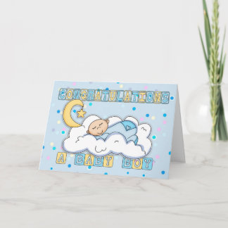 Neuer Baby Boy Herzlichen Glückwunsch Karte