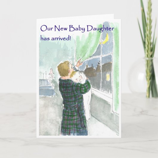 Neuer Baby Girl Ankündigung (Vorderseite)