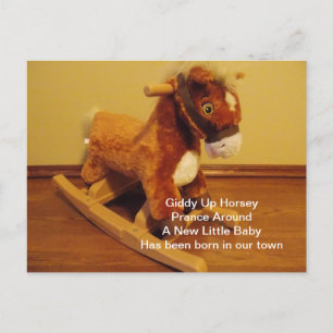 Neuer Baby-Glückwunsch Ankündigungspostkarte