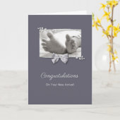 Neuer Baby Glückwunsch Babyfütterung mit Ribbon Karte (Gelbe Blume)