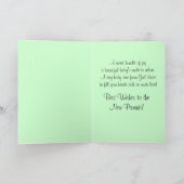 Neuer Baby gratuliert Green Yellow Rattle Karte (Innenseite)