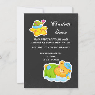 Neuer Baby Star und Schlafteddybär Ankündigung