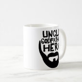 Neuer BabyGodparent Onkel-Godfather Hero Coffee Kaffeetasse (VorderseiteRechts)
