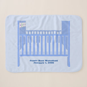 Neuer Babyjunge Blaues Kinderbett Persönliches Bab Sherpadecke