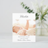 Neuer Babywillkommensankündigung für Fotos (Stehend Vorderseite)