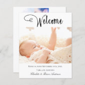 Neuer Babywillkommensankündigung für Fotos (Vorne/Hinten)