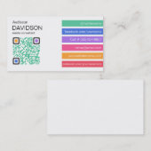 Neuer Bar QR CODE Sozialmedium-Geschäfts-Karte Visitenkarte (Vorne/Hinten)